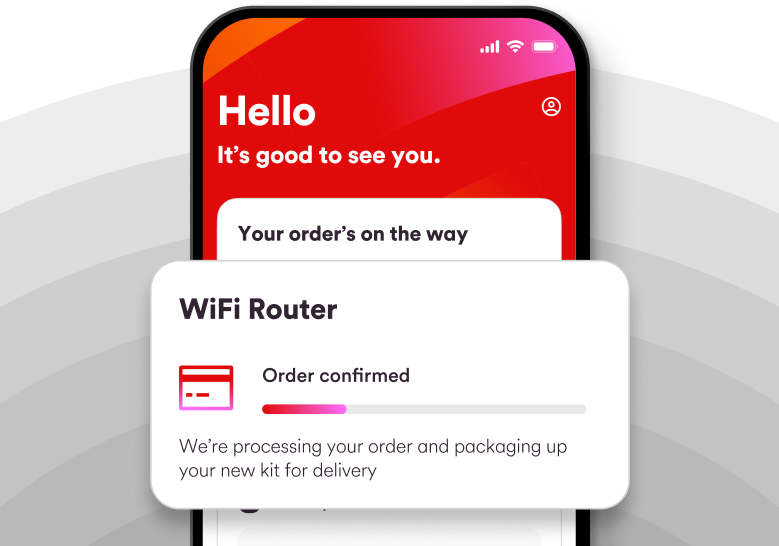 Order page on the My Virgin Media App