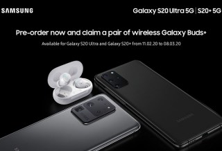 The Samsung Galaxy S20 Ultra, Samsung Galaxy S20+ and wireless Galaxy Buds