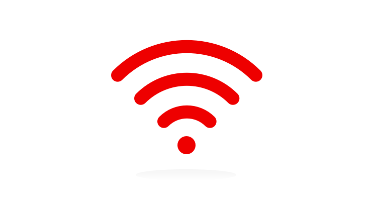 Red WiFi icon
