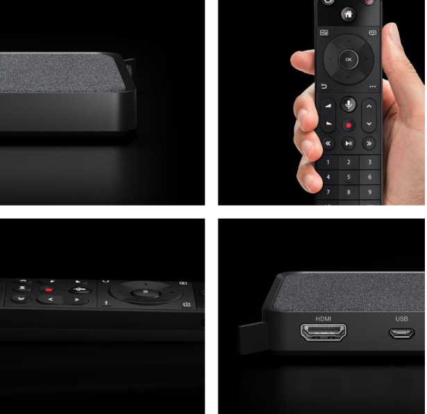 Streaming TV box and remote images 